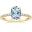 18K Yellow Gold Viviana Half-Coverage Diamond Ring, smalltop view