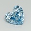 7.03 Ct. Fancy Vivid Blue Heart Lab Grown Diamond