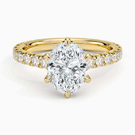 18K Yellow Gold Sienna Three-Quarter Coverage Diamond Ring