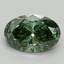 2.17 Ct. Fancy Vivid Pacific Green Oval Lab Grown Diamond