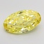 4.26 Ct. Fancy Vivid Yellow Oval Lab Grown Diamond
