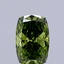 0.93 Ct. Fancy Vivid Green Cushion Lab Grown Diamond