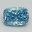 3.04 Ct. Fancy Vivid Blue Cushion Lab Grown Diamond