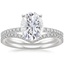 18KW Moissanite Ballad Diamond Ring (1/8 ct. tw.) with Flair Diamond Ring (1/6 ct. tw.), smalltop view