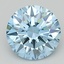 2.90 Ct. Fancy Vivid Blue Round Lab Grown Diamond