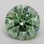 1.04 Ct. Fancy Vivid Green Round Lab Grown Diamond