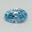0.51 Ct. Fancy Vivid Blue Oval Lab Grown Diamond