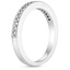 18K White Gold Pavé Milgrain Diamond Ring, smallside view