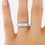 The Nicolette Ring, smalltop view on a hand