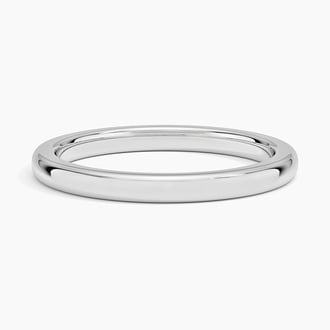 Fairmined Comfort Fit 2mm Wedding Ring in 18K White Gold
