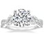 18K White Gold Luxe Willow Three Stone Diamond Ring (1/2 ct. tw.), smalltop view