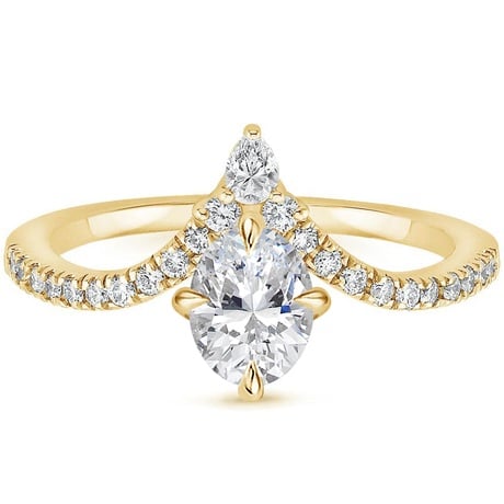 18K Yellow Gold Nouveau Diamond Bridal Set