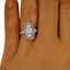 The Leitha Ring, smallzoomed in top view on a hand