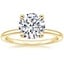 18K Yellow Gold Sydney Perfect Fit Hidden Halo Diamond Ring, smalltop view