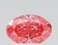 0.77 Ct. Fancy Vivid Pink Oval Lab Grown Diamond