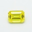 0.5 Ct. Fancy Vivid Yellow Emerald Lab Grown Diamond