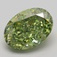 8.93 Ct. Fancy Vivid  Green Oval Lab Grown Diamond