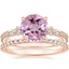 14K Rose Gold Primrose Diamond Ring with Sonora Eternity Diamond Ring (3/8 ct. tw.)
