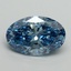 3.09 Ct. Fancy Vivid Blue Oval Lab Grown Diamond