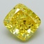 2.77 Ct. Fancy Vivid Yellow Cushion Lab Grown Diamond
