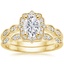 18KY Moissanite Cadenza Halo Diamond Bridal Set (1/4 ct. tw.), smalltop view