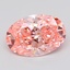 3.10 Ct. Fancy Vivid  Pink Oval Lab Grown Diamond