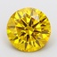 3.71 Ct. Fancy Vivid  Yellow Round Lab Grown Diamond