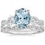 18K White Gold Three Stone Luxe Willow Diamond Ring with Luxe Winding Willow Diamond Ring
