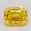 1.32 Ct. Fancy Vivid Orangy Yellow Asscher Lab Grown Diamond