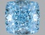 1.07 Ct. Fancy Vivid Blue Cushion Lab Grown Diamond