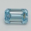 1.53 Ct. Fancy Vivid Blue Emerald Lab Grown Diamond