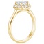18K Yellow Gold Lotus Flower Halo Diamond Ring (1/4 ct. tw.), smallside view