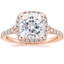 14K Rose Gold Joy Half-Coverage Diamond Ring, smalltop view