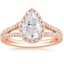 14K Rose Gold Fortuna Halo Diamond Ring (1/2 ct. tw.), smalltop view