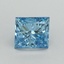 1.63 Ct. Fancy Vivid Blue Princess Lab Grown Diamond