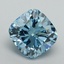 10.06 Ct. Fancy Vivid Blue Cushion Lab Grown Diamond