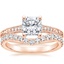14K Rose Gold Luxe Hudson Diamond Ring (1/10 ct. tw.) with Luxe Flair Diamond Ring (1/3 ct. tw.)
