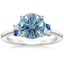 Platinum Mazarine Ring, smalltop view