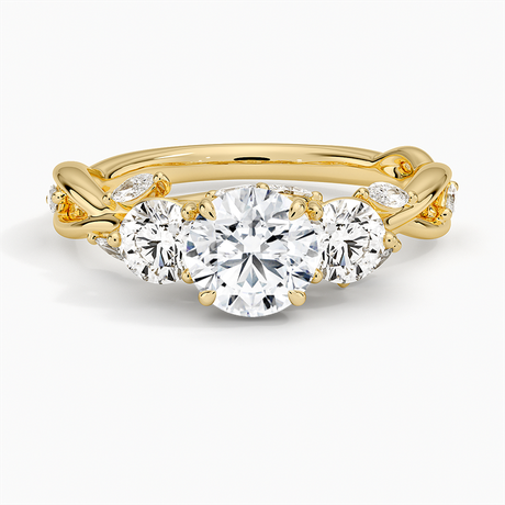 Secret Garden Three Stone Diamond Ring
