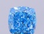 2.25 Ct. Fancy Vivid  Blue Cushion Lab Grown Diamond