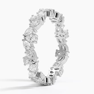 Clemente Eternity Diamond Ring in 18K White Gold