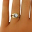 The Cleopatra Ring, smalltop view on a hand