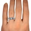 The Mahina Ring, smallzoomed in top view on a hand