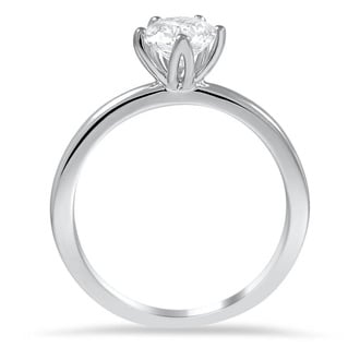 Custom Sculpted Five Prong Diamond Ring