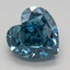 1.58 Ct. Fancy Vivid Blue Heart Lab Grown Diamond