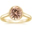 18K Yellow Gold Luna 2mm Bezel Ring, smalltop view