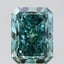 4.01 Ct. Fancy Vivid Bluish Green Radiant Lab Grown Diamond