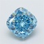 2.20 Ct. Fancy Vivid Blue Cushion Lab Grown Diamond