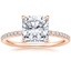 14K Rose Gold Perfect Fit Half Coverage Hidden Halo Diamond Ring (1/5 ct. tw.), smalltop view