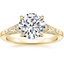 18K Yellow Gold Valentina Diamond Ring, smalltop view